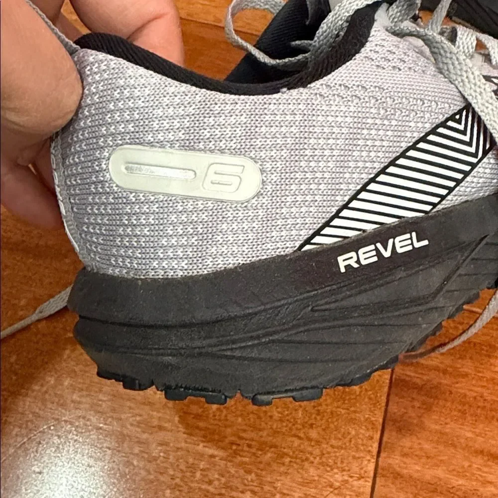 Brooks Revel‎ 6 Mens Energize Neutral Alloy Primer Grey Athletic Sneakers Size 8